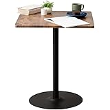 エムール カフェテーブル ダイニングテーブル 2人用 60 × 60cm テーブル 木製 スチール 北欧 正方形 ラスティックブラウン
