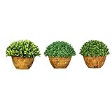 OUNONA ホームオフィスの装飾のためのポット装飾的な生き生きした緑の植物と3PCS人工植物の偽の植物