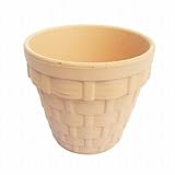 3.5号 カゴメ柄 BSK素焼き鉢 穴あり 植木鉢 陶器 国産 BSK-3.5