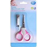 Baby Scissors & Nail Clippers Manicure Care Set (Pink) by TeddyT's