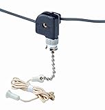 Leviton 10097-8 Pull Chain Switch, Single Pole On-Off; 1A-125V T, 3A-125V, 1A-250V; With Two 6 Inch 