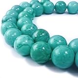 【天然石】ターコイズ ブレスレット用 ビーズ 一連 10mm【約38粒入り】パワーストーン トルコ石 手芸 ハンドメイド アクセサリー パーツ きらきらぷんぷん丸 NS-004