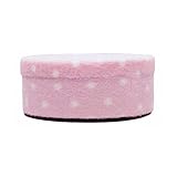 ドウシシャ 収納スツール 「くるり」 ロータイプ 幅37×奥行37×高さ16cm ドット柄 ピンク KSL35-DPK