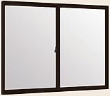 トステム インプラス 引き違窓 2枚建 単板ガラス 幅1501～2000mm×高601～1000mm 和紙調3mm組子付ガラス 枠色：ショコラーデG オーダー商品