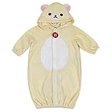 フード付き ロンパース カバーオール リラックマ Rilakkuma ベロア素材 変身なりきり rkm-velor-kb1 50-70cm コリラックマ
