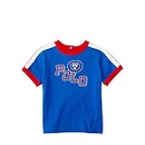 ポロラルフローレン グラフィック リンガー 半袖Tシャツ ブルー (男の子12～24か月用) 18M [並行輸入品]