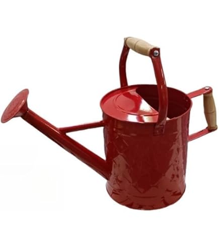 Amazon | 花ごころ じょうろ ブリキウォータリングカン4L レッド