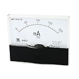 uxcell アンペアアナログ　電流パネルメータ　電流試験　電流計　アンメーター　クリア　DC 0-200mA 10cmx8cm