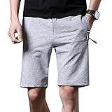 [AYISTELU] ショートパンツ メンズ ハーフパンツ ストレッチ 半ズボン ジョガーパンツ 5分丈 短パン スポーツ カジュアル ファッション (グレー, L)