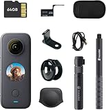 Insta360 ONE X2 万能キット 360度アクションカメラ 5.7K 360度動画 FlowState手ブレ補正 1630mAh大容量電池 10メートル防水 4マイク内蔵 360度オーディオ 360度全天球カメラ【Insta360公式】