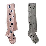 【POLKA】ポルカ ベビー ＆ キッズ 柄タイツ 雲 馬 三角 星 2柄セット (Triangle & Star)