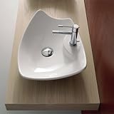Scarabeo Scarabeo 8051/R-One Hole-637509872151 Upscale Ceramic Sink Vessel, White [並行輸入品]