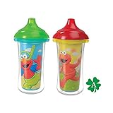 SesamiSippyCup2PK フリップストローカップ セサミストリート キティ マンチキン munchkin (A)