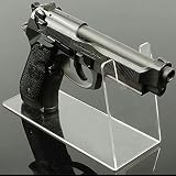 モデルガン スタンド アクリル 透明 ハンドガン ディスプレイ ワインスタンド (3個) - 3個