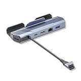 TENKU ポータブルゲーミングPC対応 6-in-1 汎用クレードル ドッキングステーション ドック Steam Deck/ROG Ally/ONEXPLAYER/AYANEO/GPD PD対応 100W スタンド型 LANポート イーサネット対応 HDMI 4K60Hz