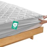 Housecover 敷きパッド セミダブル 敷パッド一体型 ベッドパッド パッド一体型ボックスシーツ 洗える 抗菌防臭 軽量 オールシーズン 防ダニ加工 ゴムバンド付き しきぱっと ベットパット 吸湿速乾 布団敷きパッド 癒しの肌触り シキパッド 無地 120x200x30cm グレー