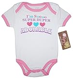私はSoooo Super Duper Adorable Funny Baby Girl Boyユニセックス幼児ボディースーツ。 6-9 ホワイト 4328090099
