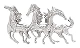 Deco 79 Aluminum Horse Wall Decor, 23 by 14-Inch [並行輸入品]