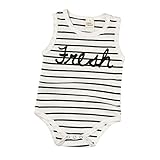 ベビーノースリーブロンパース、matoen ( TM ) Girl Boyストライプコットンレオパードロンパースジャンプスーツ カラー: ブラック