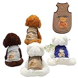 RIOSTUDIO 犬服 春 夏 犬の服 夏用 タンクトップ 涼しい くまちゃん柄 通気メッシュベスト 熊ちゃんプリント ノースリーブベスト わんこ服 小型犬 中型犬 大型犬 猫服(⑤モカ,L)