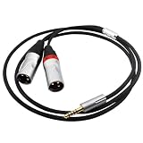 4.4mm to XLR (L-R) 変換8芯銀メッキ線バランスオーディオケーブル 1.2m (4FT)