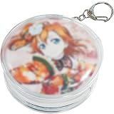 [YUYAKESHI] 缶バッジカバー 痛バッグ 透明 缶バッチ 両面収納 展示 グッズカバー ジッパー式 ポーチ キーホルダー付（75mm用・1個）