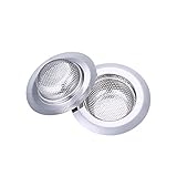 Xilko 2pcs /設定浴室浴槽キッチンシンクストレーナ排水穴フィルタstainless-steel 4.5 "直径