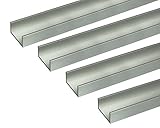 アルミ形材 ｱﾙﾐﾁｬﾝﾈﾙ 1m 1.2x10x15mm ｼﾙﾊﾞｰ 4本組　　安田