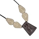 Teething Necklace by BabiLovLinks - Mia Brown - Made in the USA - Baby Teething Necklace for Moms - 