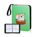 Clovercat カードバインダー 4ポケット ペアレント (カートゥーンキャット、ティール)