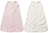 Halo SleepSack Medium Wearable Blanket Plushy Dot Velboa, 2 Pack, Pink/Cream by Babyhaven