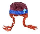 GEMVIE ベビー帽子 ニット帽 赤ちゃん かわいい 人気 ボンボン ニットキャップ 耳あて付き 防寒 お姫様 秋冬 男女兼用 子供 撮影ハット ウイング L レッド2