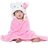 アニマル ベビー タオル ポンチョ 男女兼用 空調 防寒 対策 プール 出産祝い贈り物にも kitty