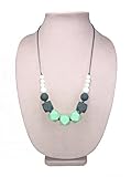 Holly Jolly Baby Hexagonal Silicone Beaded Teething Necklace - Mint by Holly Jolly Baby