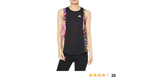 Amazon.co.jp: Adidas JLE38 Women's Running On The Run Floral Tank Top,  Black (GK6977), : Clothing, Shoes \u0026 Jewelry
