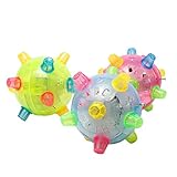 サクララ（Sakulala) 飛び跳ねるボール 発光 メロディ 音楽 カラフル 電池式 幼児 子供 赤ちゃん おもちゃ 玩具 カラーランダム 3個セット