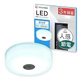 【人感センサーで節電対策・照明工業会加盟】 アイリスオーヤマ LEDシーリングライト 小型 玄関 洗面所 トイレ 廊下 物置きに メタルサーキットシリーズ 600lm 人感センサー付 昼光色 SCL6DMS-MCHL
