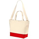 無地トートバッグ （スイッチングトート） 14.3oz キャンバススイッチング トート (レッド)