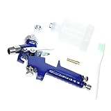 Fenteer エアスプレーガン　HVLP　重力式　口径 1mm　容量 150ml　噴霧器　車 家具 塗装 修理　塗料カップ　