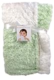 Blankets & Beyond Soft Swirl Patchwork Light Green & White Baby Blanket by Blankets and Beyond