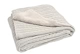 Jollein Blanket (100 x 150 cm, Cable Knit / Light Grey / 4-Seasons Design) by Jollein