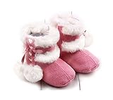 WIN ベビーブーツ　コットンブーツ　冬　暖かい　赤ちゃん スノーブーツ　ベビーフィート　無地柄 ベビー用品 出産祝い ちよちよ歩き 靴子供用 歩行サポート 防寒対策　ルームシューズ　ベビーブーツ　女