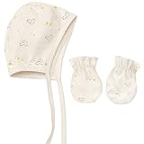 withorganic Cackle 2 - Pack baby-boysベビーパイロット帽子と新生児傷防止ミトン US サイズ: Newborn カラー: ベージュ