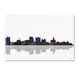 Trademark Fine Art Buffalo New York Skyline Wall Decor by Marlene Watson, 12 by 19" [並行輸入品]