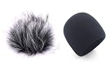 【ムイビエン】ZOOM H1にピッタリ 互換マイクロフォン防風カバー フォーム/ファー2種セット