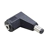 MaxLinker (マックスリンカー) DC端子サイズ変換アダプタ L型 メス側 外径3.5mm 内径1.1mm → オス側 外径5.5mm 内径2.1mm DCアダプタサイズ変換に 電力24v 5Aまで対応 (3.5φ/1.1φ→5.5φ/2.1φ)