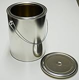 水性用 密閉性良好 ダブルふた 内面 コーティング 丸 空缶 4L 缶/ブリキ缶 丸缶 あき缶 無地缶 塗料 小分け 4000ml