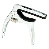 Baboon MGC3 1台3役ギター用カポ アコースティックギター エレキギター エレキベース 対応 ピックホルダー ストラップピン抜き (シルバー)