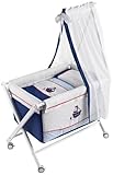 Naf Naf Mini-Cot with Crib-style Stand, Textiles and Mosquito Net (Boat) by naf naf
