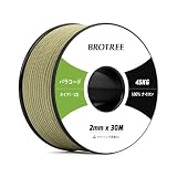 Brotree パラコード 2mm 1芯 100m ガイロープ テントロープ 紐 細引き 耐荷重45kg クラフト アクセサリー制作 キャンプ アウトドア用 - コヨーテブラウン